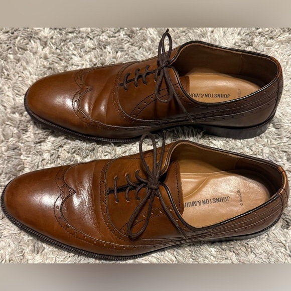 Johnston & Murphy Wingtip Oxford Shoes Brown Leather Men’s 10.5D CLEAN main image 12